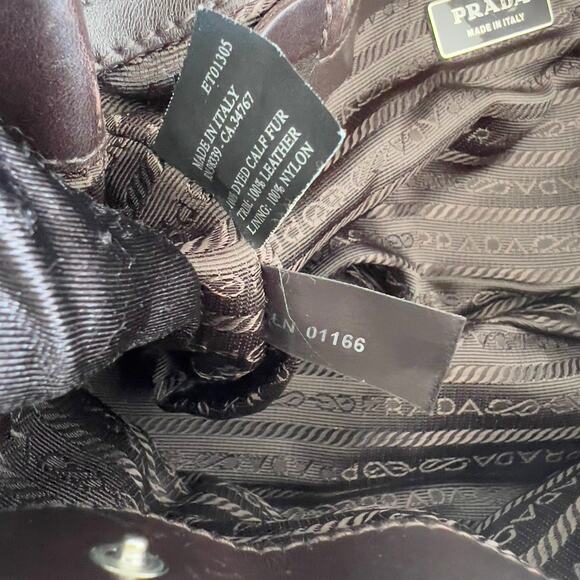 Prada Zebra Print Pony Hair Shoulder Bag - Picture 9 of 12